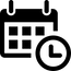 Calendar with a clock time tools